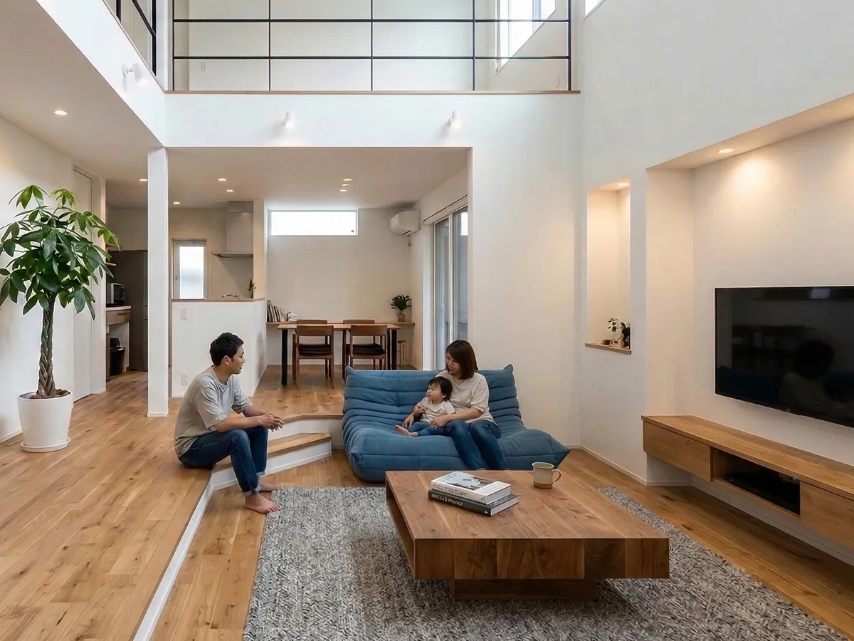 ダウンフロアタイプのスキップフロアイメージ