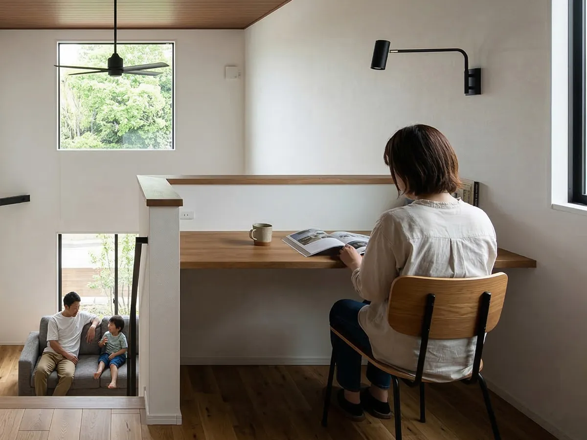 多目的スペースにしたスキップフロアのイメージ