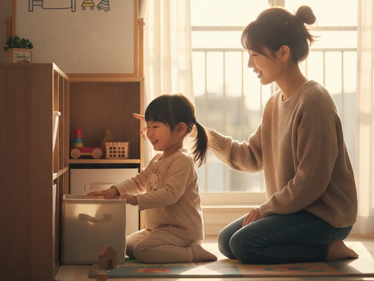 片付けの優しい声かけイメージ