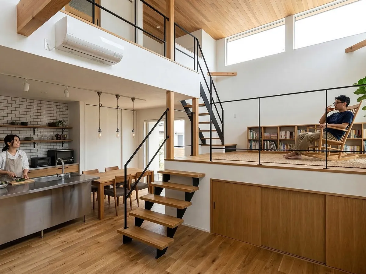 中2階タイプのスキップフロアイメージ