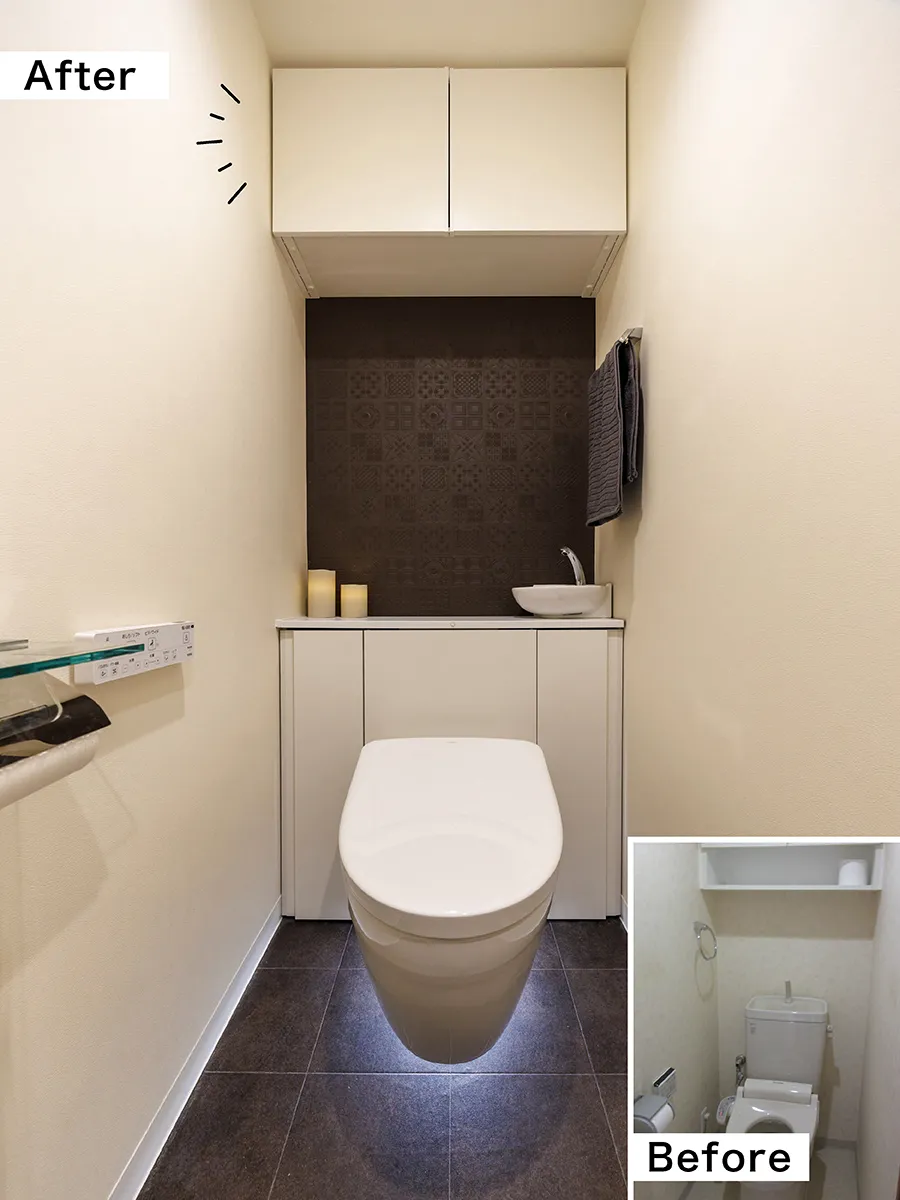 トイレの収納リフォーム実例