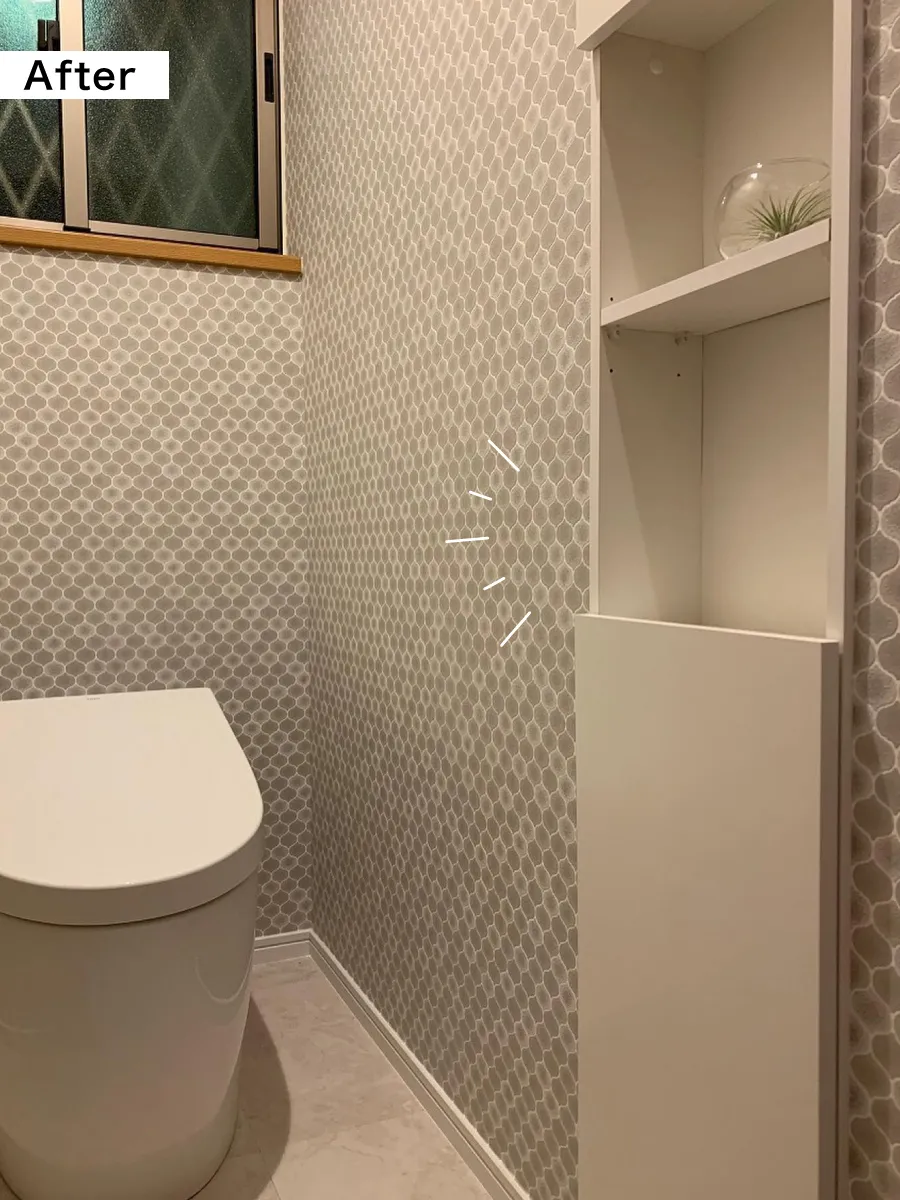 トイレの収納リフォーム実例