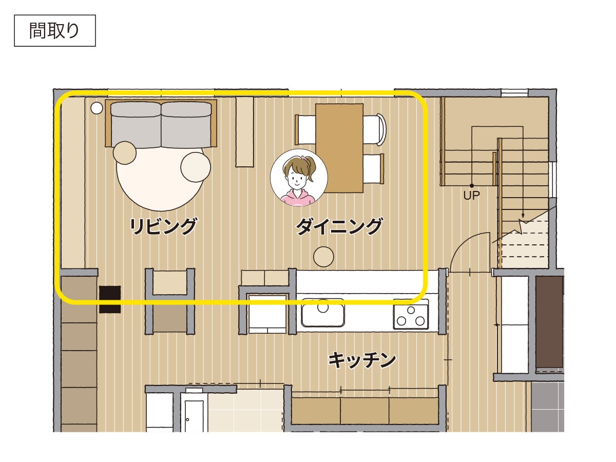 リビング ダイニング間取り