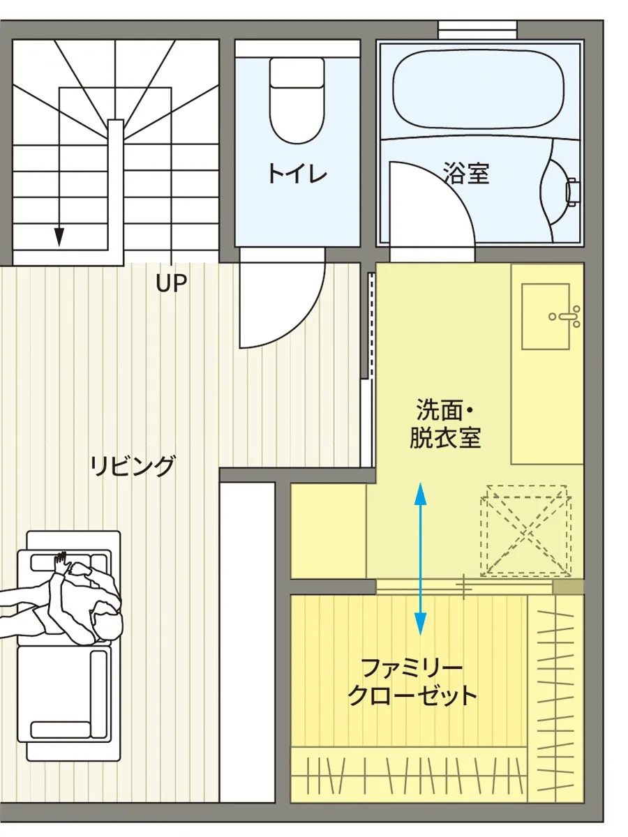 2階リビングの間取り