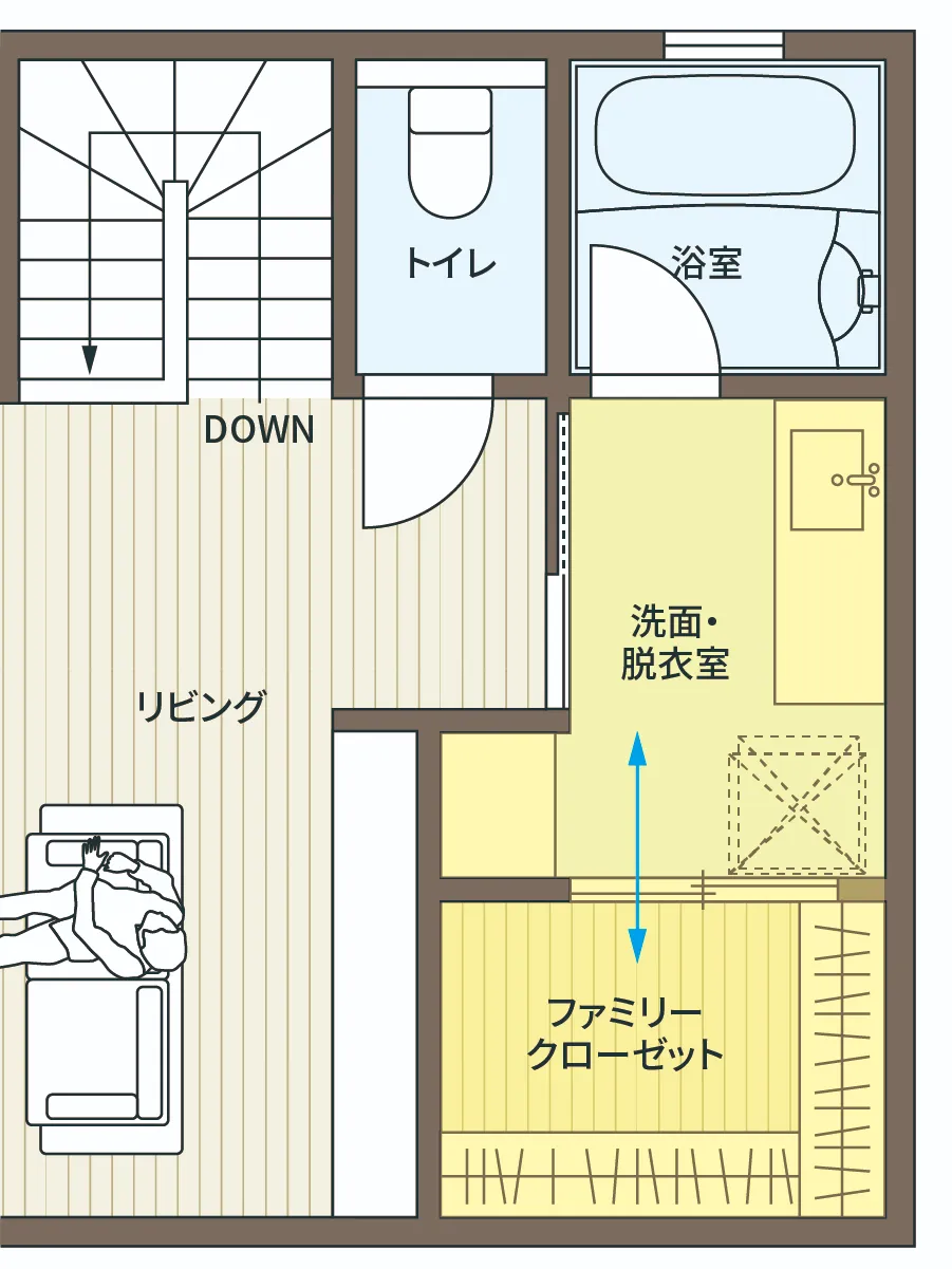 2階リビング間取りイメージ
