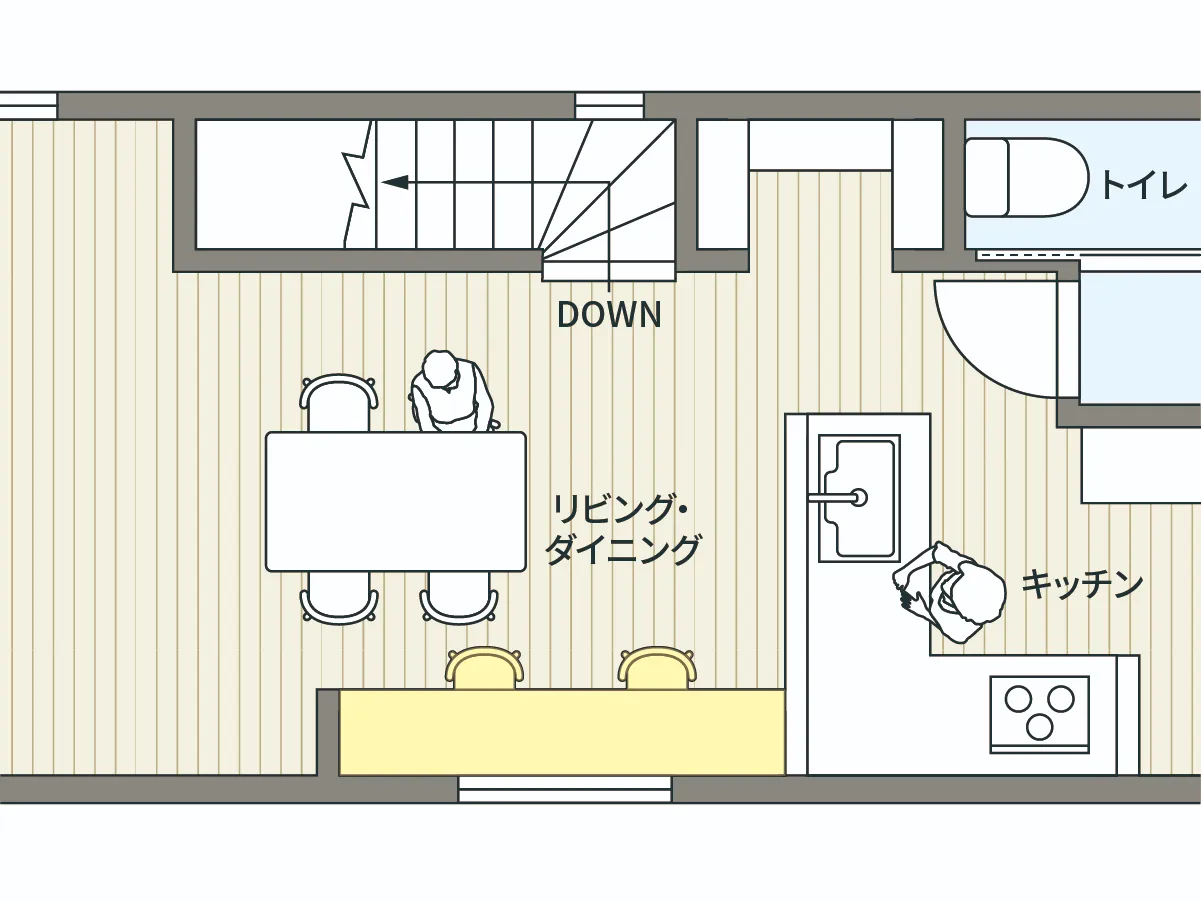 2階リビング間取りイメージ