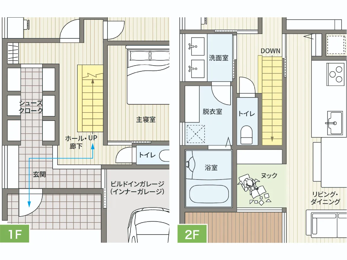 2階リビング間取りイメージ